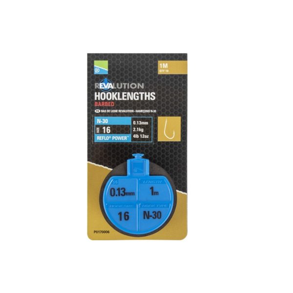 Preston Revalution Hooklengths N30 Size 14