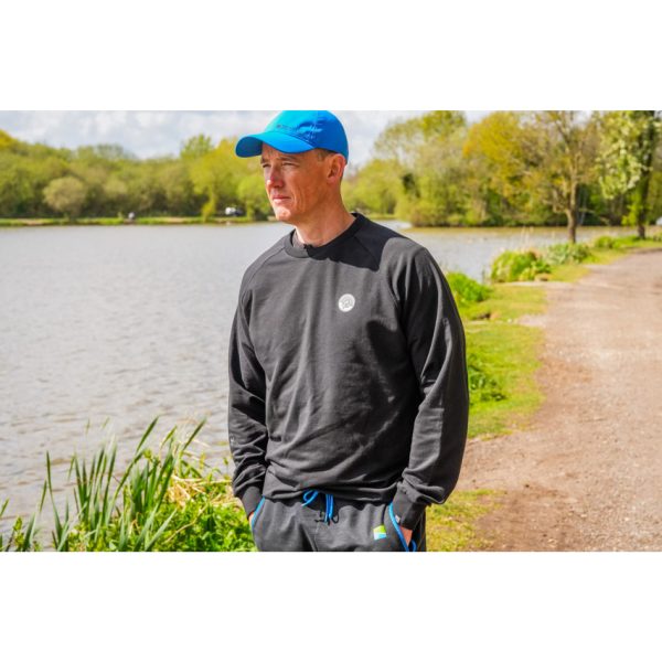 Preston Black Minimal Sweatshirt Trui M