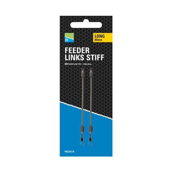 Preston Feeder Links Stiff Long 80mm Anti-klit 2 stuks