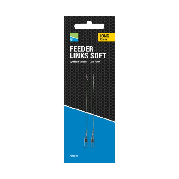 Preston Feeder Links Soft Long 75mm Anti-klit 2 stuks