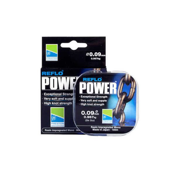 Preston Reflo Power 100m 0,06mm Onderlijn