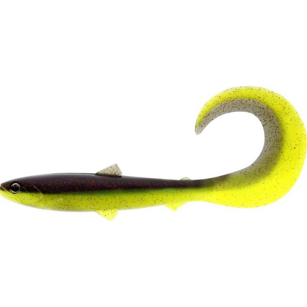 WESTIN BullTeez Curltail 10cm 6g Black/Chartreuse 2 stuks Plastic kunstaas