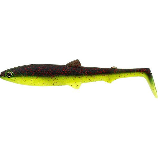 WESTIN BullTeez Shadtail 12,5cm 16g Black/Chartreuse Doos met Kunststof kunstaas