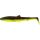 WESTIN BullTeez Shadtail 9,5cm 7g Zwart/Chartreuse Doos met Kunststof kunstaas