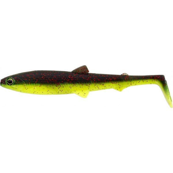 WESTIN BullTeez Shadtail 9,5cm 7g Zwart/Chartreuse Doos met Kunststof kunstaas