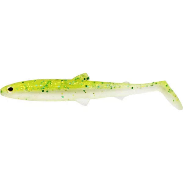 WESTIN BullTeez Shadtail 9,5cm 7g Fonkelend Chartreuse 2 stuks Plastic kunstaas