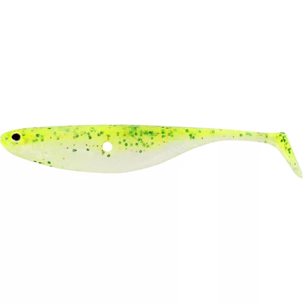 WESTIN ShadTeez Hollow 12cm 9g Sparkling Chartreuse Box met 42 stuks Plastic Kunstaas