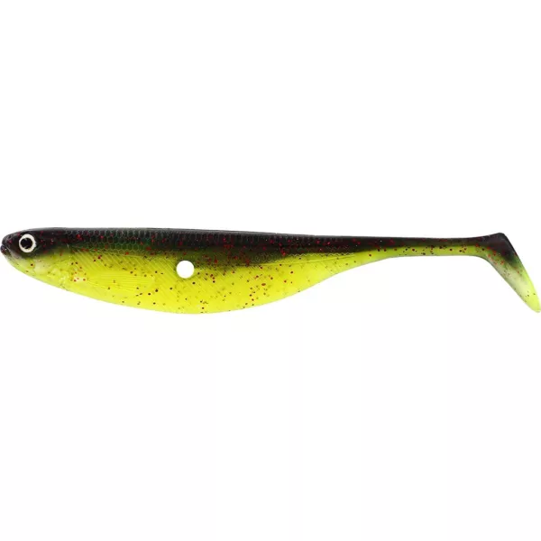 WESTIN ShadTeez Hollow 8cm 4g Black/Chartreuse Box met 50 stuks Plastic Kunstaas