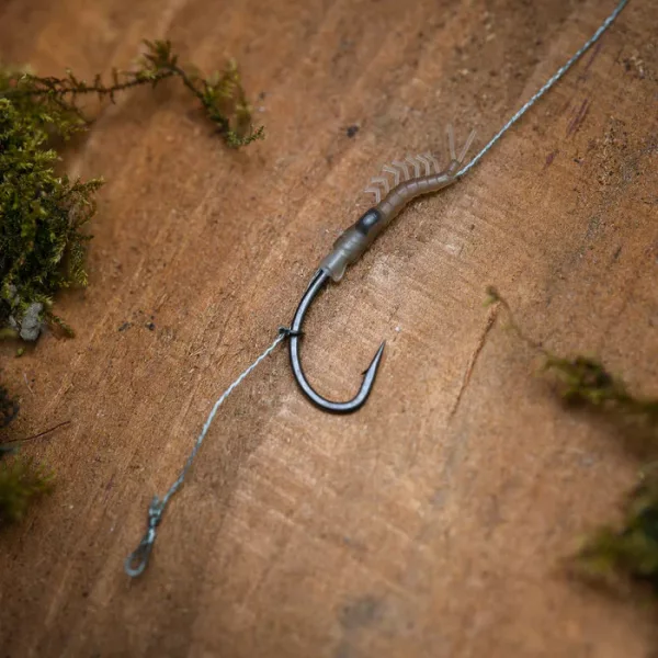 PB Products Anti Blow Out Shrimp Aligner Rig 4 Fonott Előkötött Horog