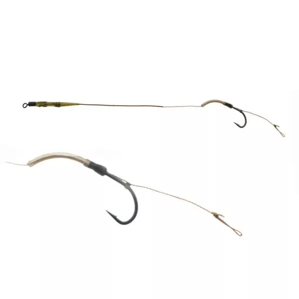 PB Products Combi Rig Stiff Curved Aligner 2 Fonott Előkötött Horog