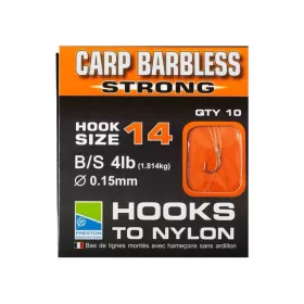   Preston Hooks To Nylon Strong Size 12 Monofil Voorgebonden Haak
