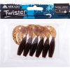 Mikado Twister 64mm Bruin Pumpkin Zacht kunstaas 6 stuks