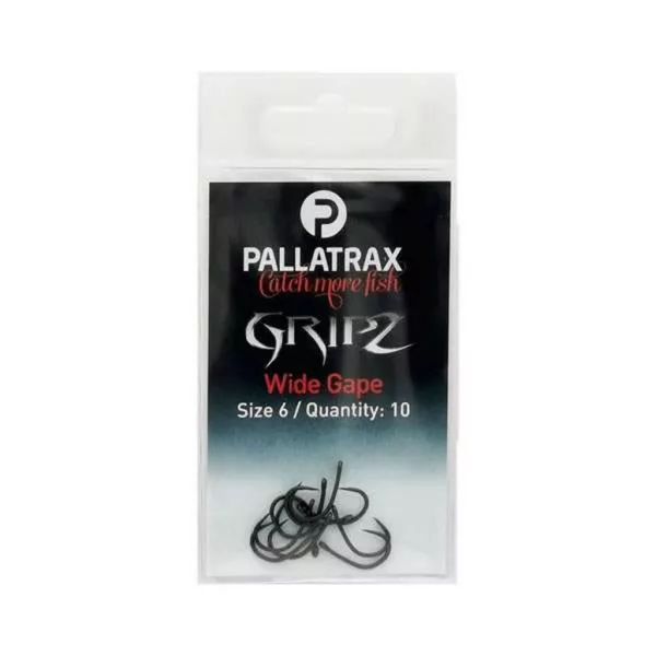 Pallatrax Gripz Wide Gape 6 Oog, Barbless Haak 10 stuks