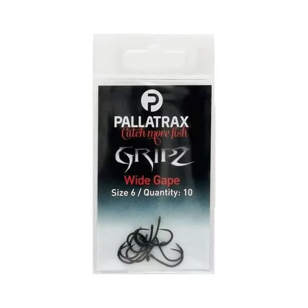Pallatrax Gripz Wide Gape 4 Oogje, Weerhaakloze Karperhaak 10st