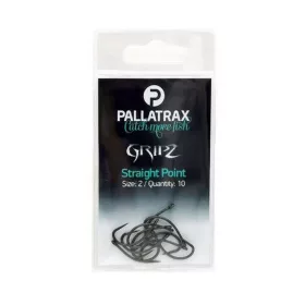   Pallatrax Gripz Straight Point 8 Oogje, Weerhaakloze Karperhaak 10st