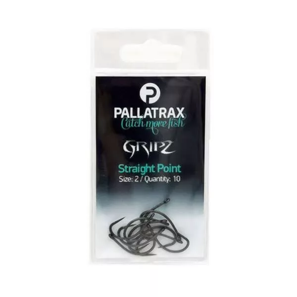 Pallatrax Gripz Straight Point 8 Oogje, Weerhaakloze Karperhaak 10st