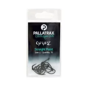   Pallatrax Gripz Straight Point 10 Oogje, Weerhaakloze Karperhaak 10st