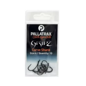   Pallatrax Gripz Curve Shank 8 Oog, Weerhaakloze Karperhaak 10 stuks