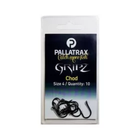 Pallatrax Gripz Chod Hooks 6 Oog, Barbloze Karperhaak 10st