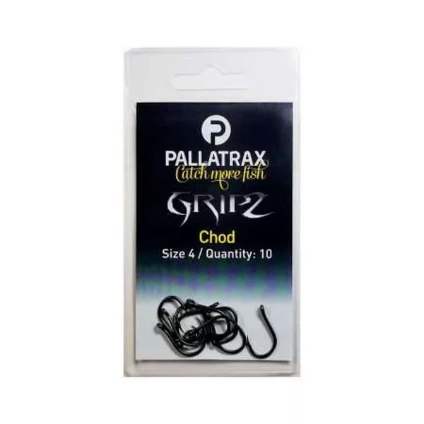 Pallatrax Gripz Chod Hooks 6 Oog, Barbloze Karperhaak 10st