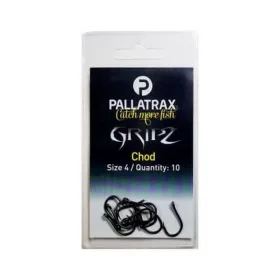 Pallatrax Gripz Chod Hooks 8 Oog, Barbloze Karperhaak 10st