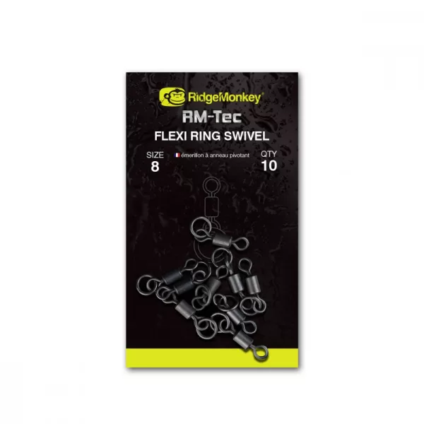 Ridgemonkey Rm-Tec Flexi Ring Swivel Size8 Ringwartel 10Db