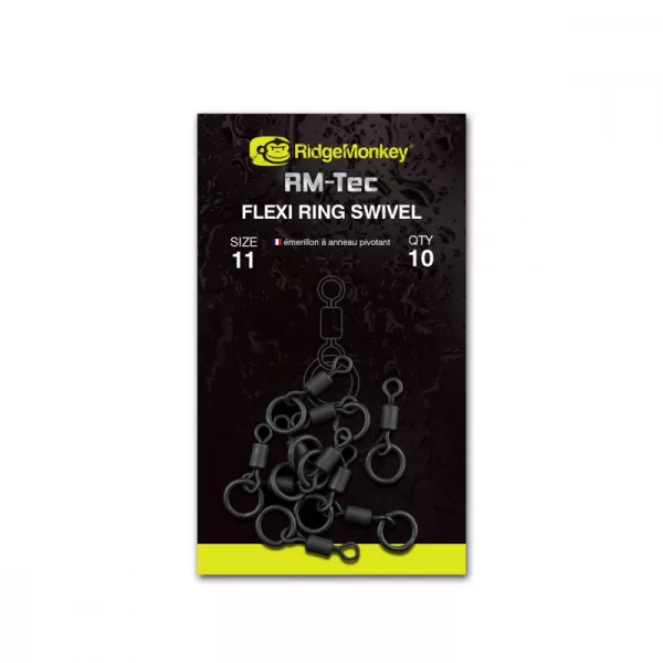 Ridgemonkey Rm_Tec Flexi Ring Swivel Maat 11 Ringwartel 10 Stuks
