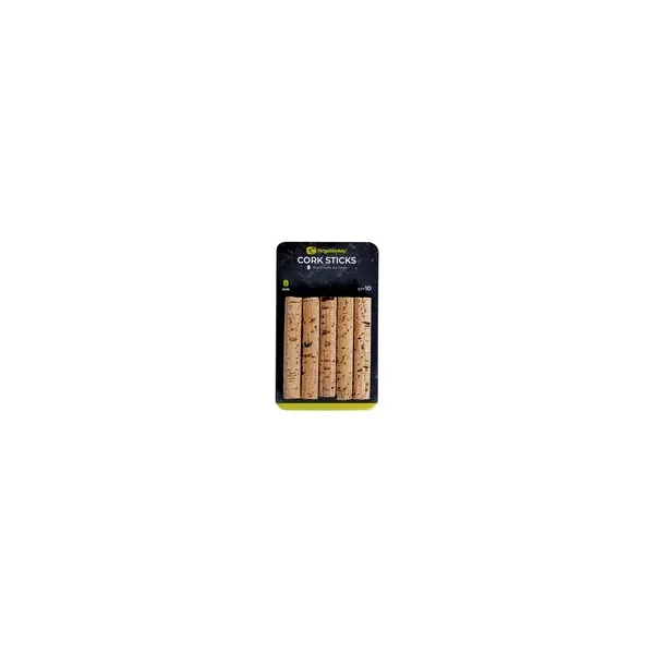 RidgeMonkey Combi Bait Drill & Cork Sticks 8 mm kurk, in een verpakking van 10 stuks