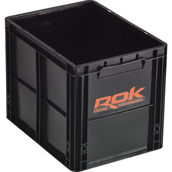 ROK Opbergvak Set met Deksel 40x30x32cm Zwart