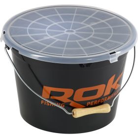   ROK 13 Liter Zwarte Aasemmer en 4 Liter Mengkom Set met Deksel