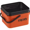 ROK 10 Liter Vierkante Aasemmer Set met Inzet en Deksel Oranje
