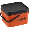 ROK 10 Liter Vierkante Aasemmer Set met Inzet en Deksel Oranje