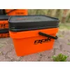 ROK 10 Liter Vierkante Aasemmer Set met Inzet en Deksel Oranje