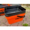 ROK 10 Liter Vierkante Aasemmer Set met Inzet en Deksel Oranje