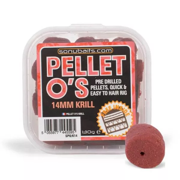 Sonubaits Pellet Os 14mm - Krill (S0960002) voorgeboorde haakpellet