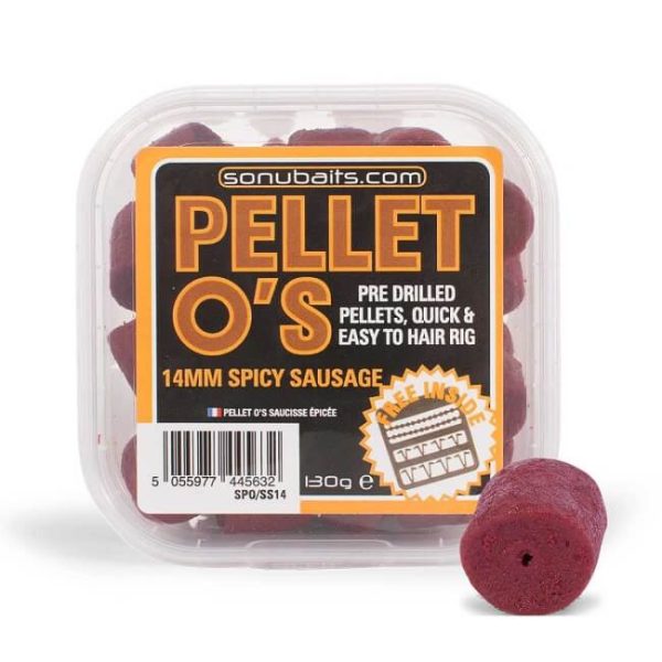 Sonubaits Pellet Os 14mm - Spicy Sausage (S0960006) voorgeboorde haakpellet