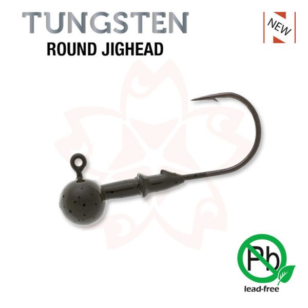 Sakura - TUNGSTEN RONDE JIGHEAD 1/16 - 1,8G / Haak #1/0 x 3st (Natuurlijke Kleur) - JIG kop