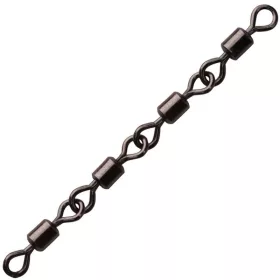 Sakura 4 Joint Rolling Swivel Zwart 3 Viervoudige Wartel 4st