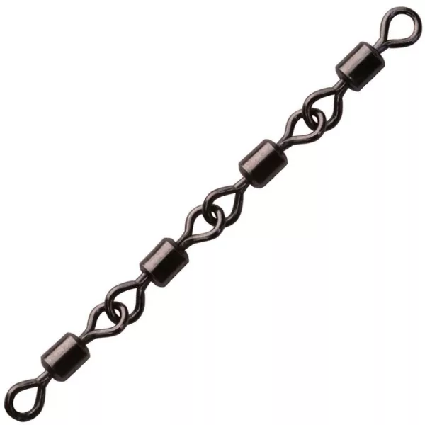 Sakura 4 Joint Rolling Swivel Zwart 3 Viervoudige Wartel 4st
