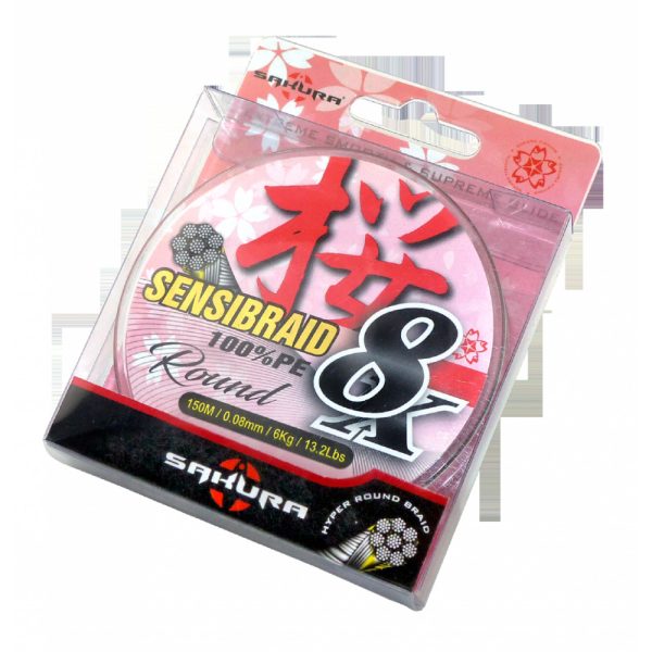 Sakura Sensibraid 8 gevlochten lijn - Green 150 M - 0.15 Mm / 11Kg / 24.2Lbsr