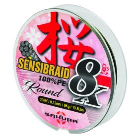  Sakura Sensibraid 8 gevlochten lijn - GROEN 300 M - 0.15 mm / 11Kg / 24.2Lbs