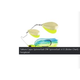   Sakura - CAJUN SPINNERBAIT DI 5/8OZ - 17,7G - JC12 (Kicker Chart) - Spinnerbait
