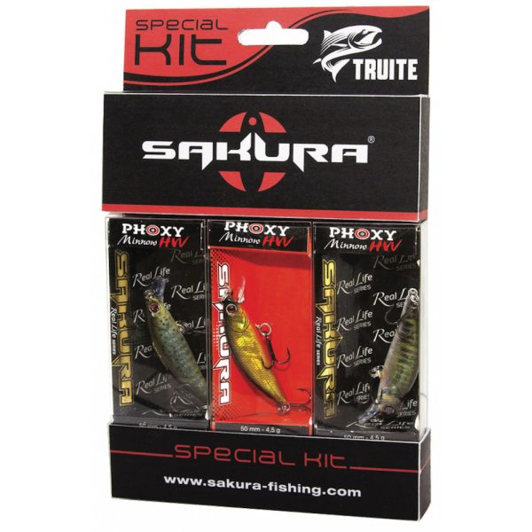 Sakura - PAK 3 PHOXY MINNOW HW 50 S - 50MM - 4,5 G - Wobbler