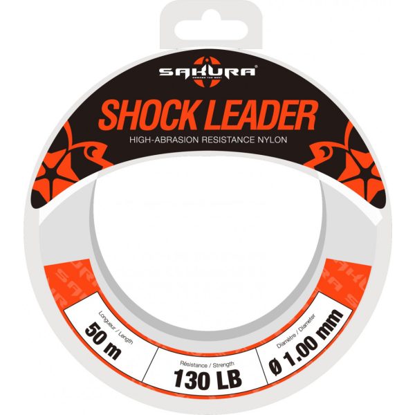 Sakura Shock Leader Helder 0,66mm 50m Monofil Voorslaglijn