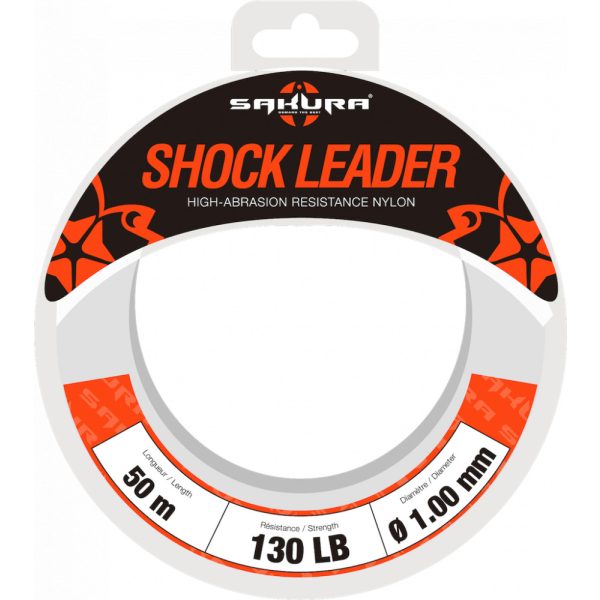 Sakura - SHOCK LEADER CLEAR 50 M - 0.80 mm / 80 Lb. Test - Onderlijn - Fluorocarbon