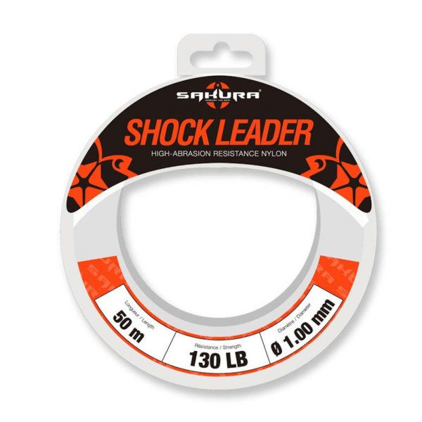 Sakura - SHOCK LEADER CLEAR 50 M - 1.00 mm / 130 Lb. Test - Onderlijn - Fluorocarbon