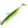 Sakura Shadura Rigged 100 Softbait UV Purple Charteuse 100mm - 7gr   - Ready Rig - Voorgemonteerd