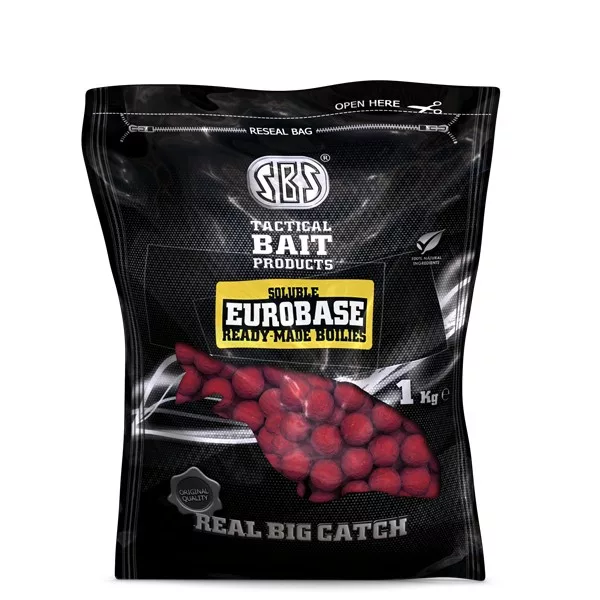 SBS Oplosbare Eurobase Kant-en-klare Boilies 1 Kg Liver Fishy 24 Mm Eurobase Oplosbare Boilie