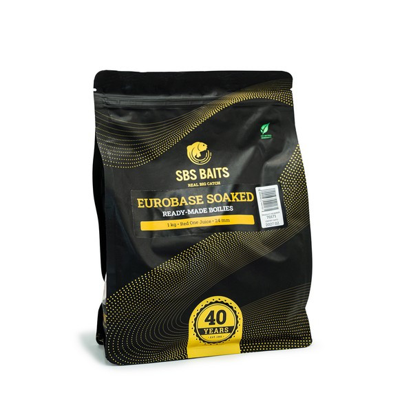 SBS Eurobase Soaked Ready-Made Boilies Red One Juice Natural 24mm Boilie 1kg