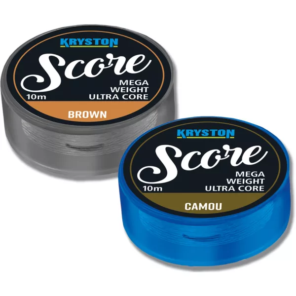 Kriston Score Heavyweight Leadcore 35Lbs 10m Gevlochten onderlijn-Bruin